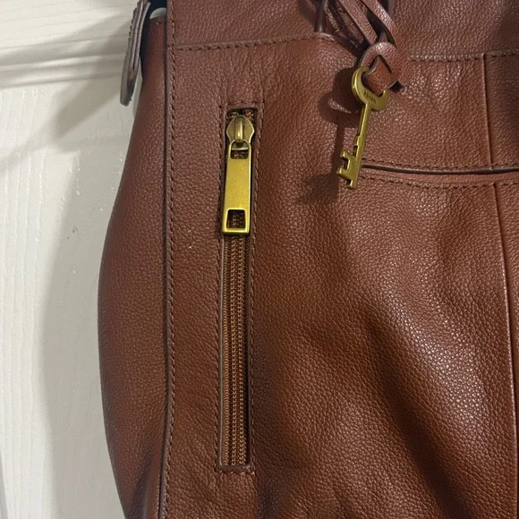 Fossil Tan Leather Backpack - Picture 6 of 10